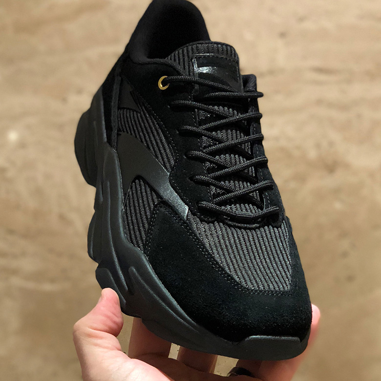 Anta Walker Version 1 Chunky Running Shoe Triple Black 4