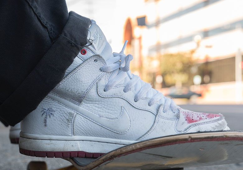 Kevin Bradley’s Nike SB Dunk High Get Red After Wear