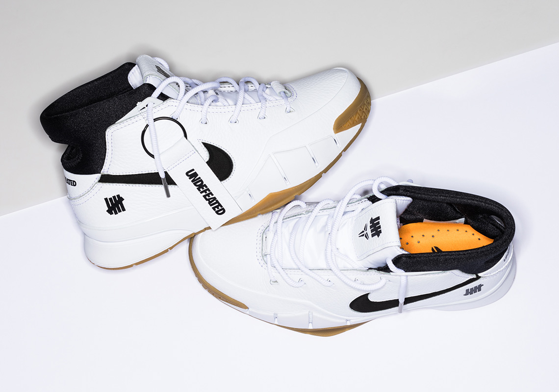 Official Release Info For The UNDEFEATED x Nike Zoom Kobe 1 Protro In White/Gum