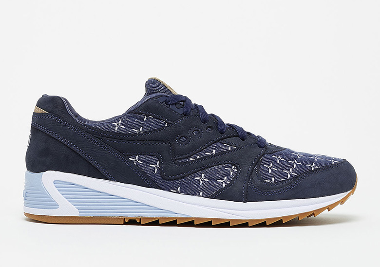 Up There Presents The Saucony Grid 8000 In Sashiko Styling