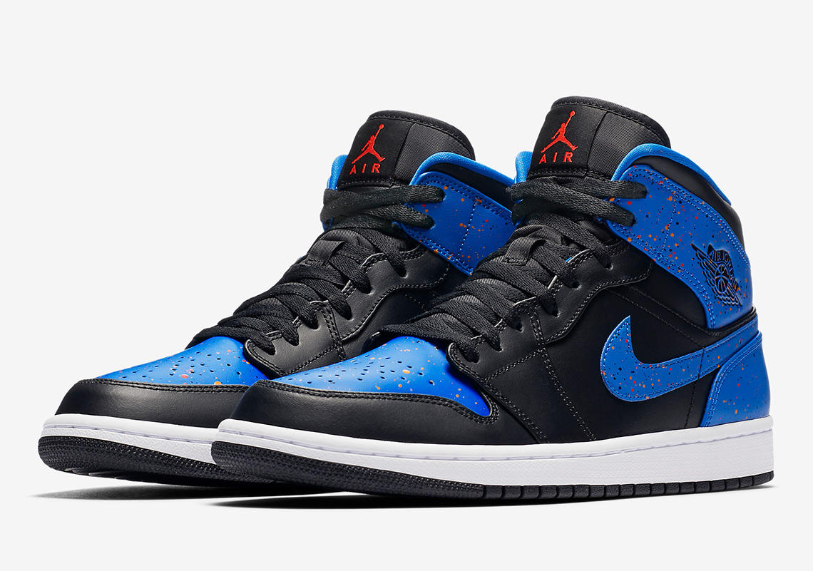 Air Jordan 1 Mid Royal Splatter 554724 048 3