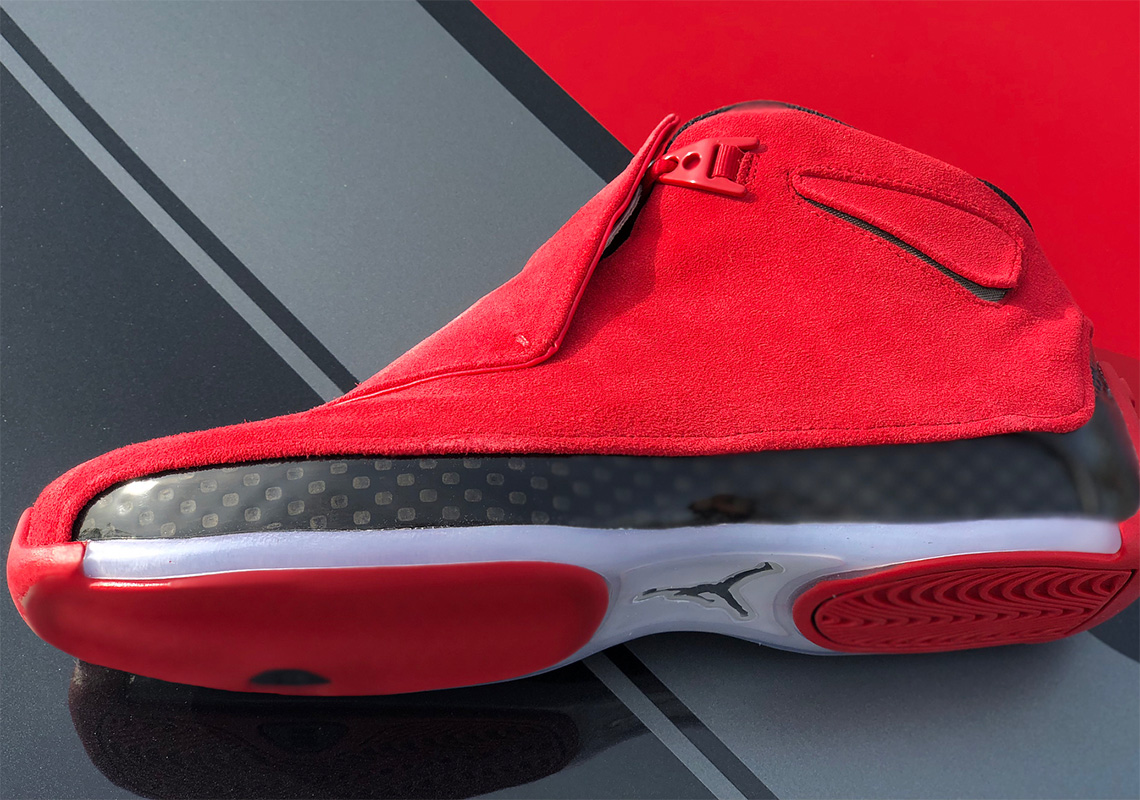 Closer Look At The Air Jordan 18 Retro "Red Suede"