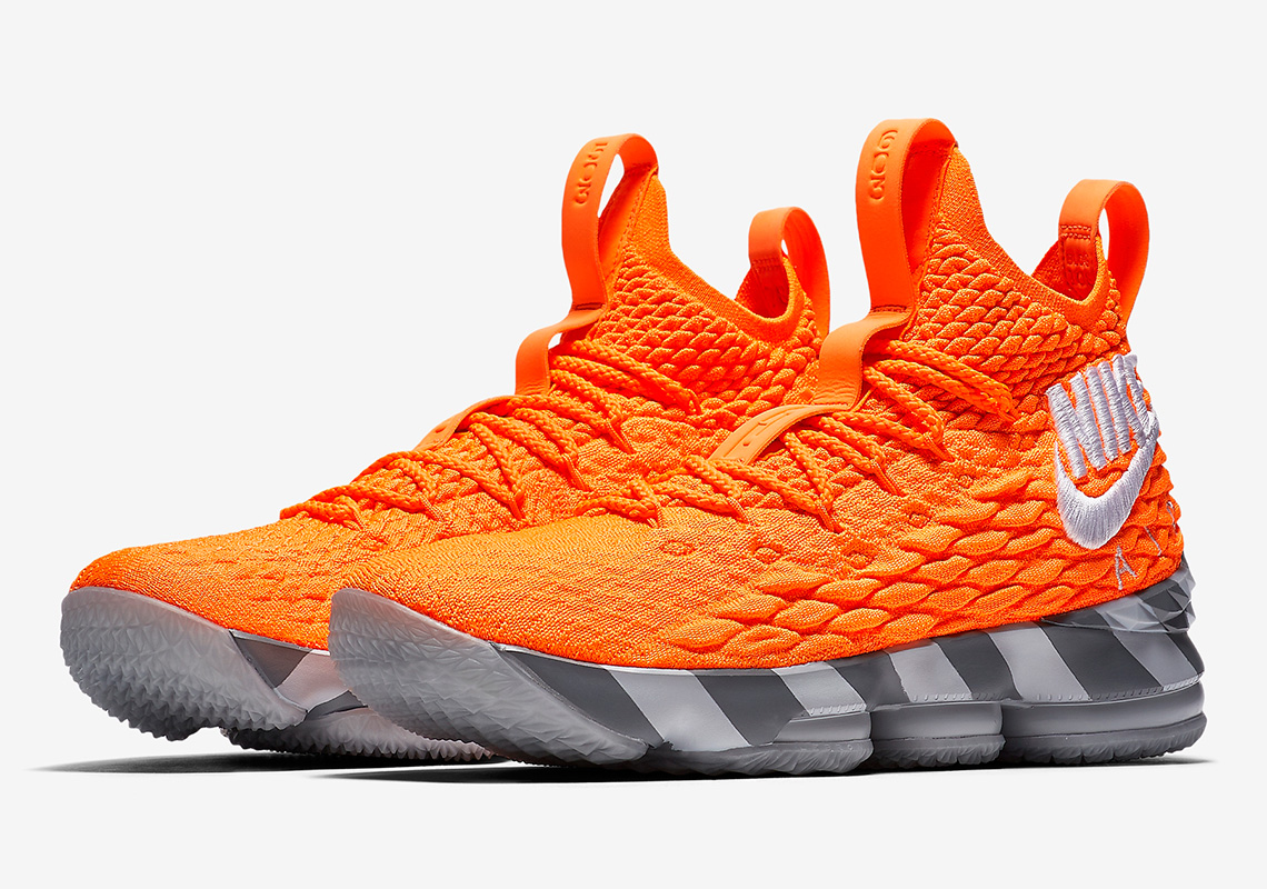 Nike Lebron 15 Shoebox Orange Grey Silver Lebron Watch 3