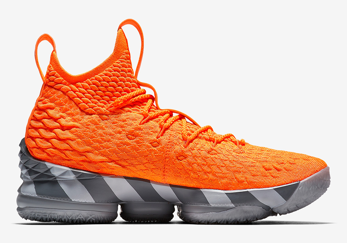 Nike Lebron 15 Shoebox Orange Grey Silver Lebron Watch 6