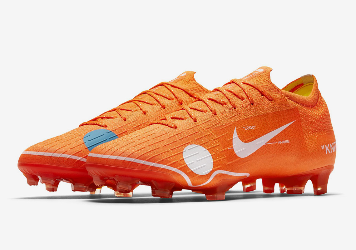 Virgil Abloh's OFF WHITE Designs Special Colorway Of The Nike Vapor 12 Elite Soccer Cleat