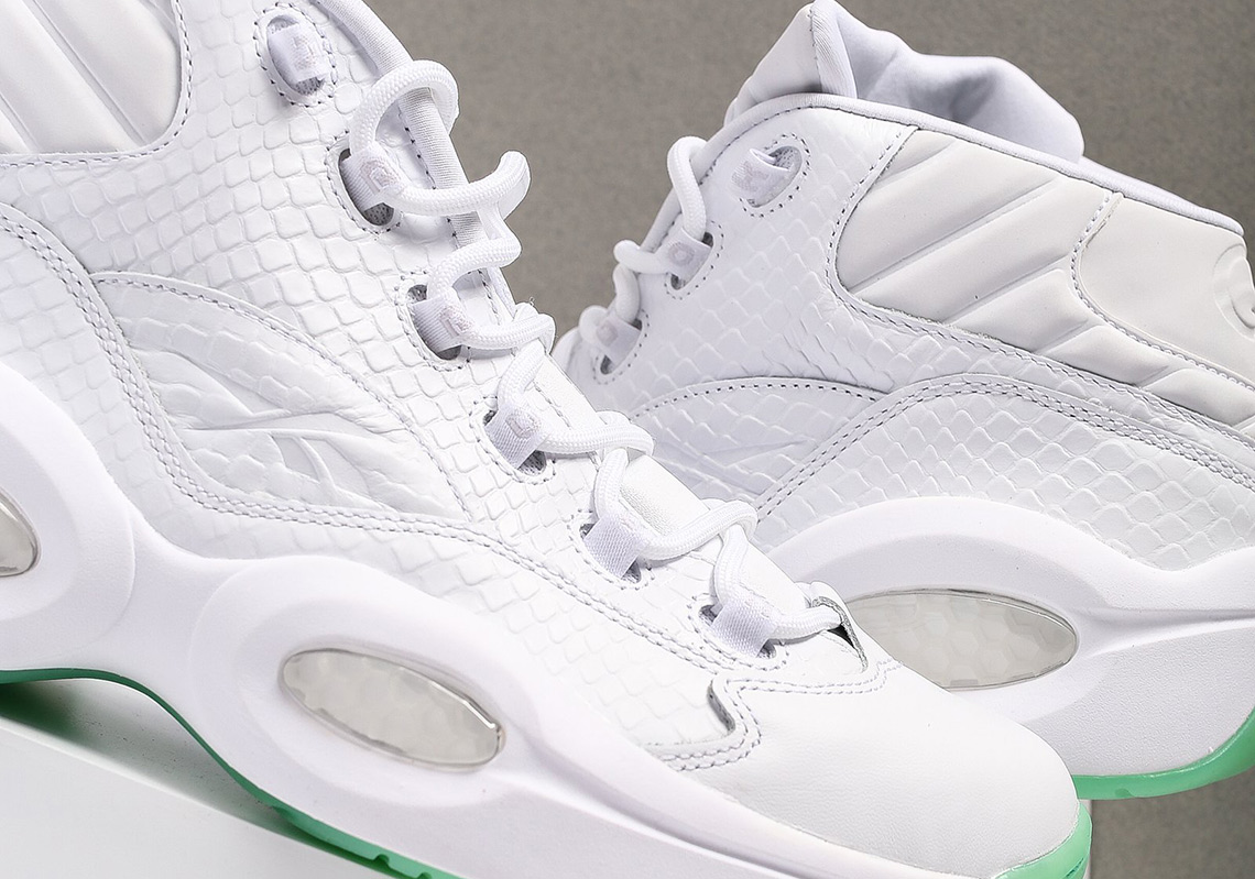 Reebok Question Mid White Green Glow 3