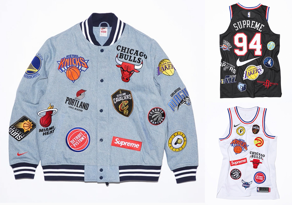 The Supreme x Nike x NBA Apparel Collection Releases Tomorrow On NikeLab