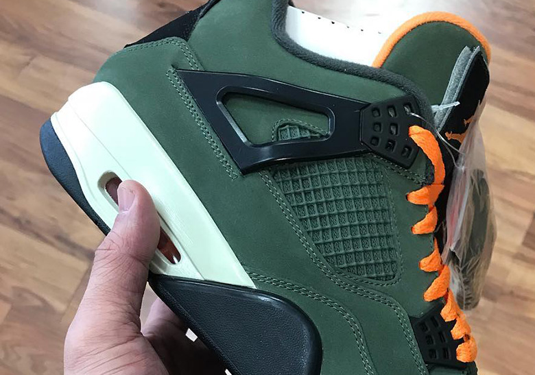 An UNDEFEATED x Air Jordan 4 Sample Surfaces