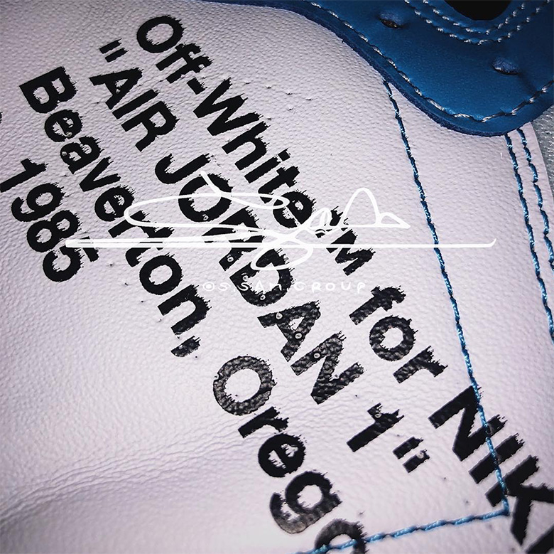 Off White Air Jordan 1 Unc Dark Powder Blue 1