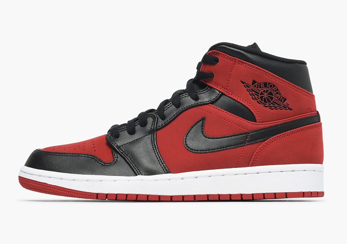 Air Jordan 1 Mid 554724 610 Gym Red Black White 1