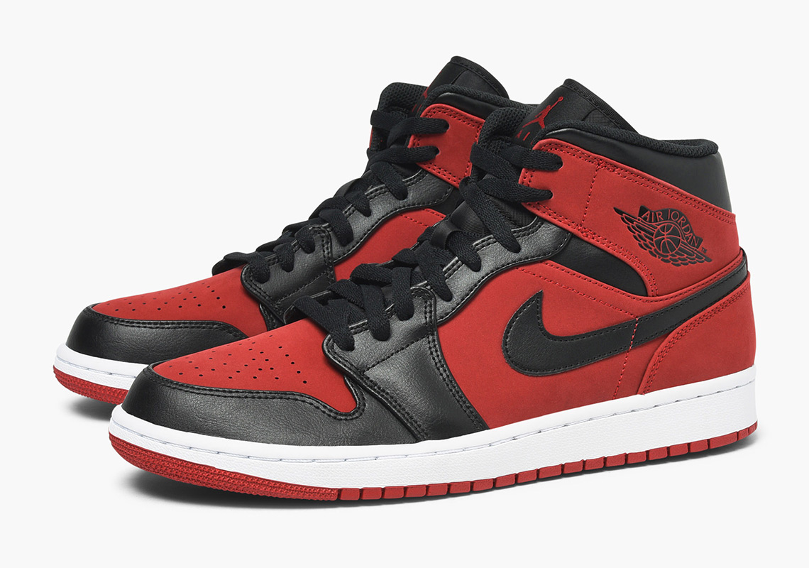 Air Jordan 1 Mid 554724 610 Gym Red Black White 4