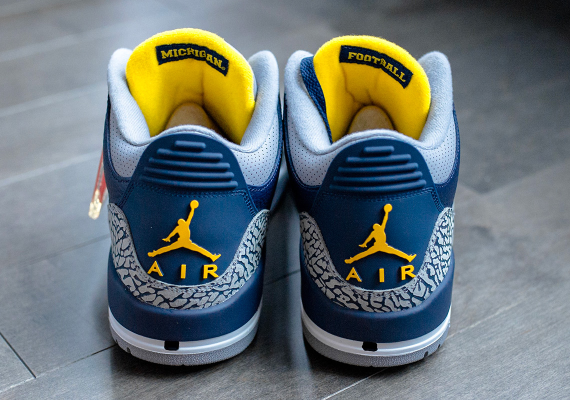 Air Jordan 3 College Pe Michigan 5