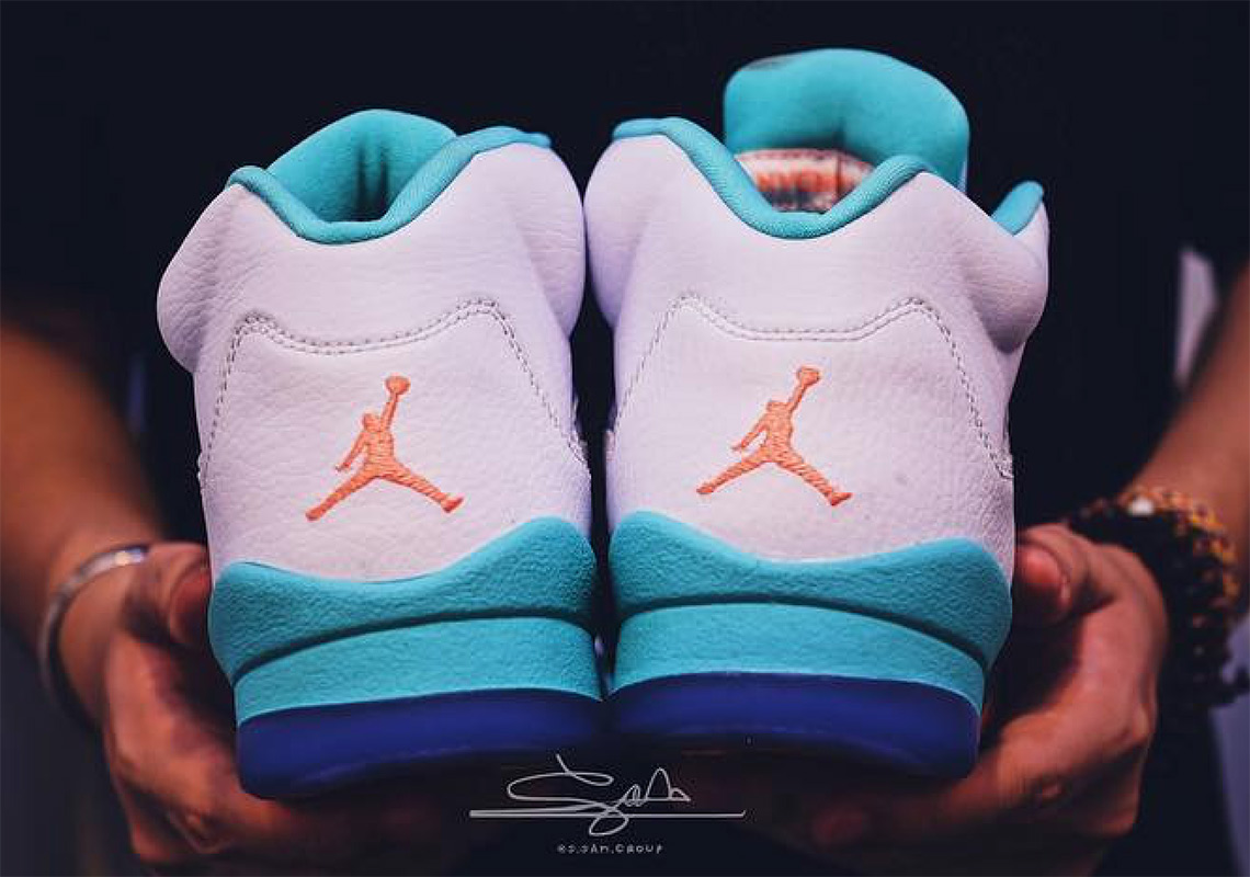 Air Jordan 5 Gs Light Aqua 3