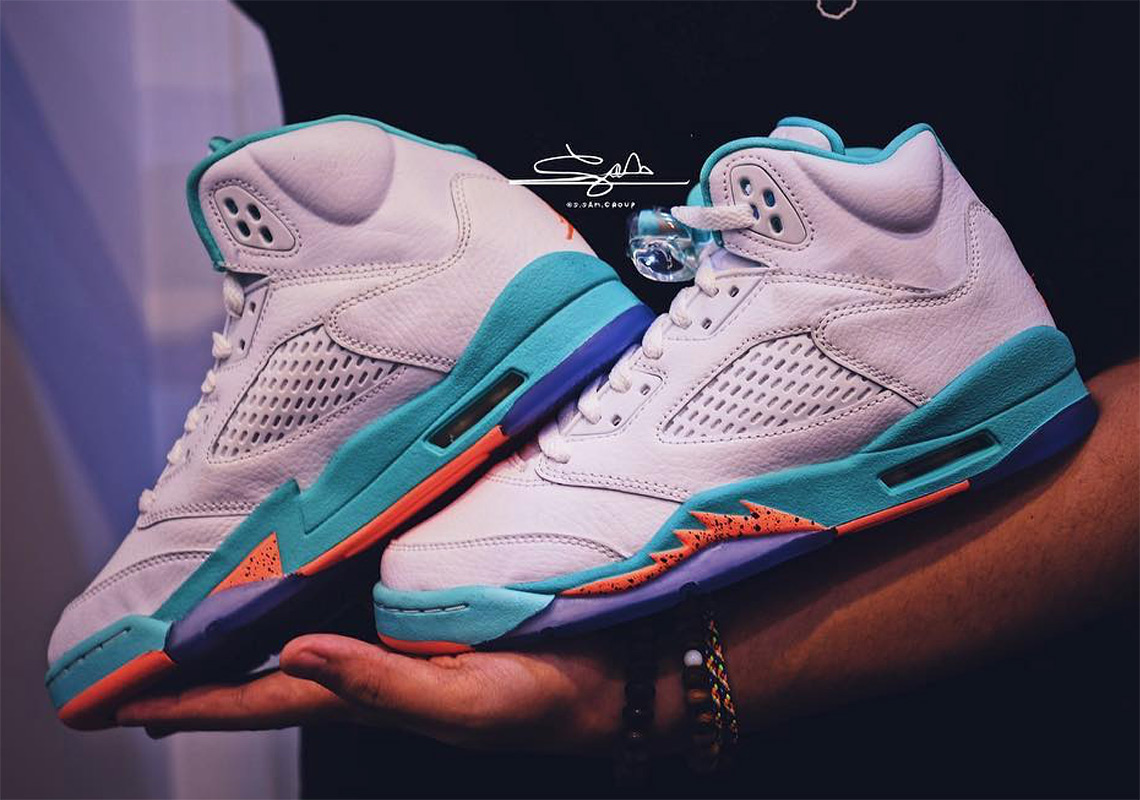 Air Jordan 5 Gs Light Aqua 4