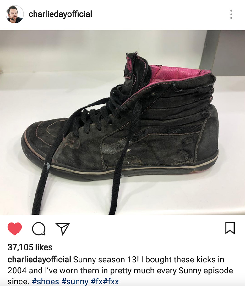 Charlie Day Vans Shoes Its Always Sunny In Philadelphia Instagram