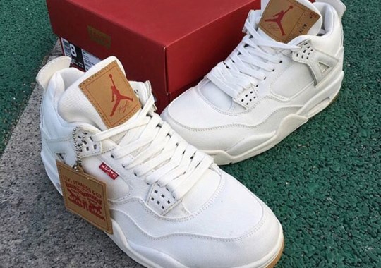 Levi’s x Air Jordan 4 Releasing In White And Black Denim