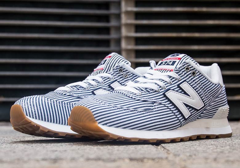 New Balance 574 Sea Salt Pinstripes 1