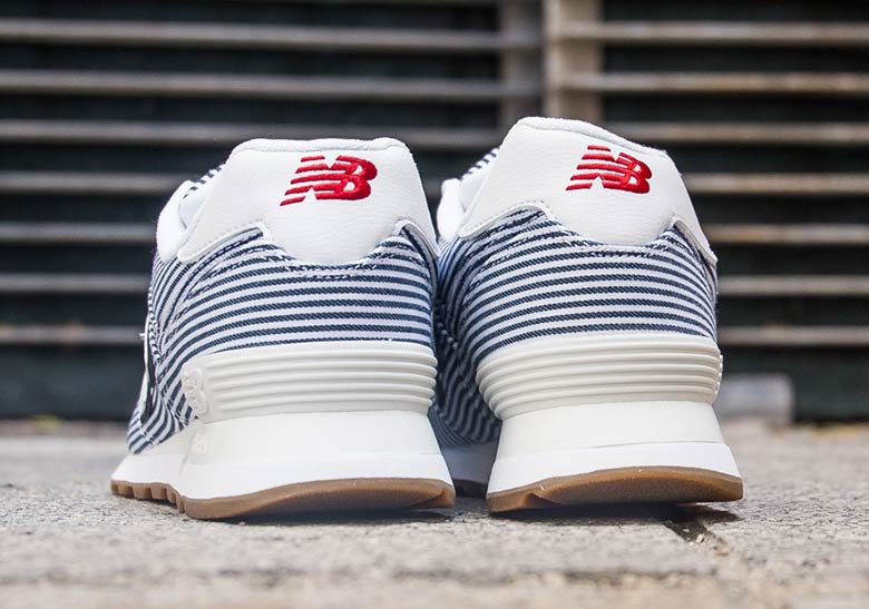 New Balance 574 Sea Salt Pinstripes 3