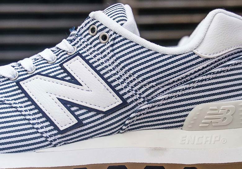 New Balance 574 Sea Salt Pinstripes 5