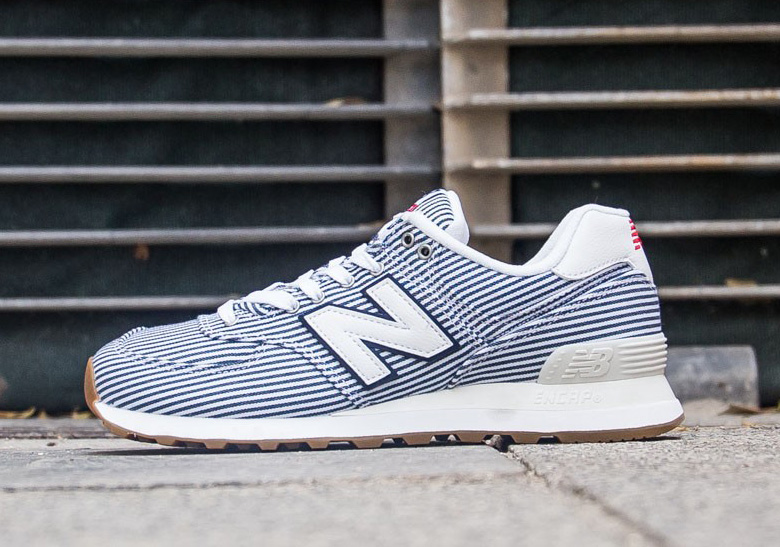 New Balance 574 "Sea Salt" Features Seersucker Pinstripes