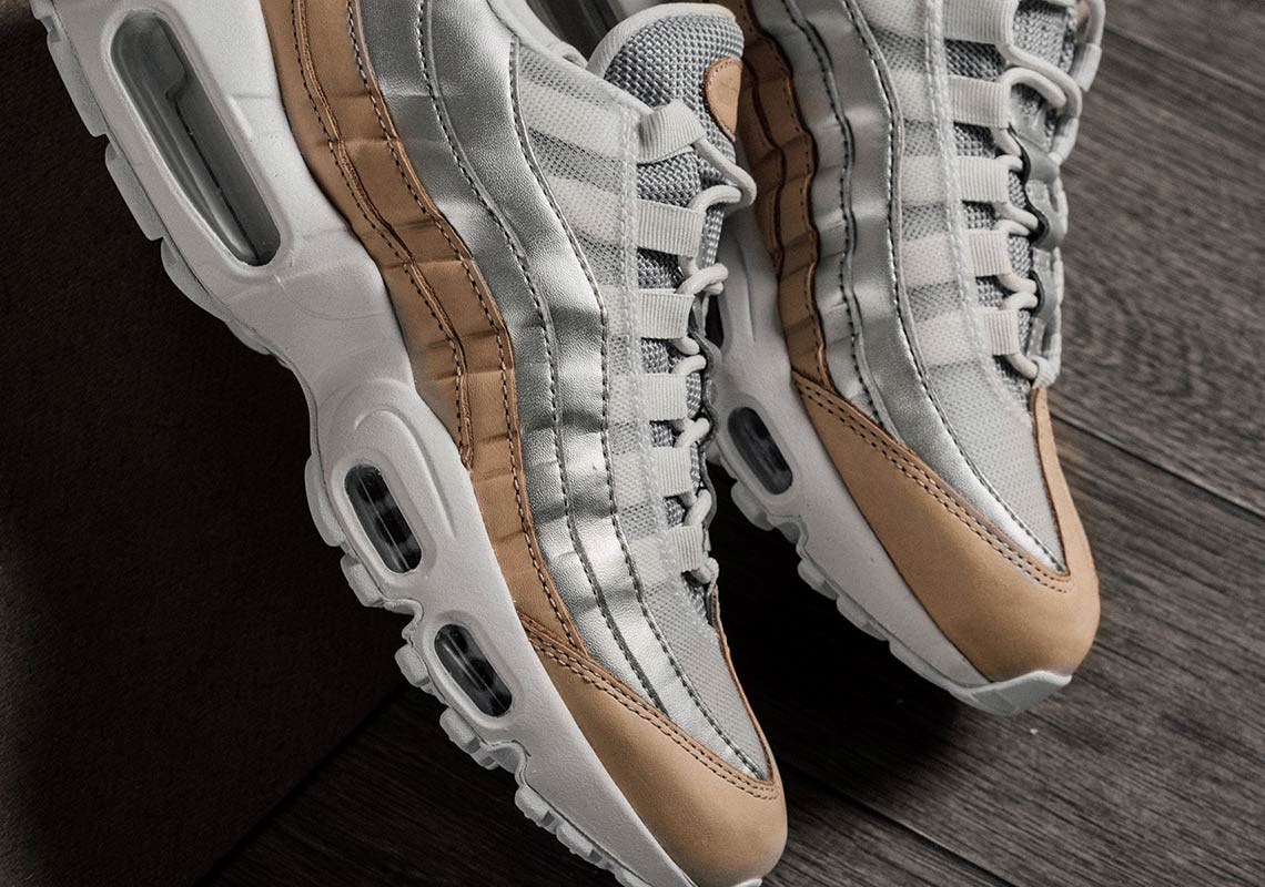 Nike Air Max 95 Silver Tan Ah8697 002 3