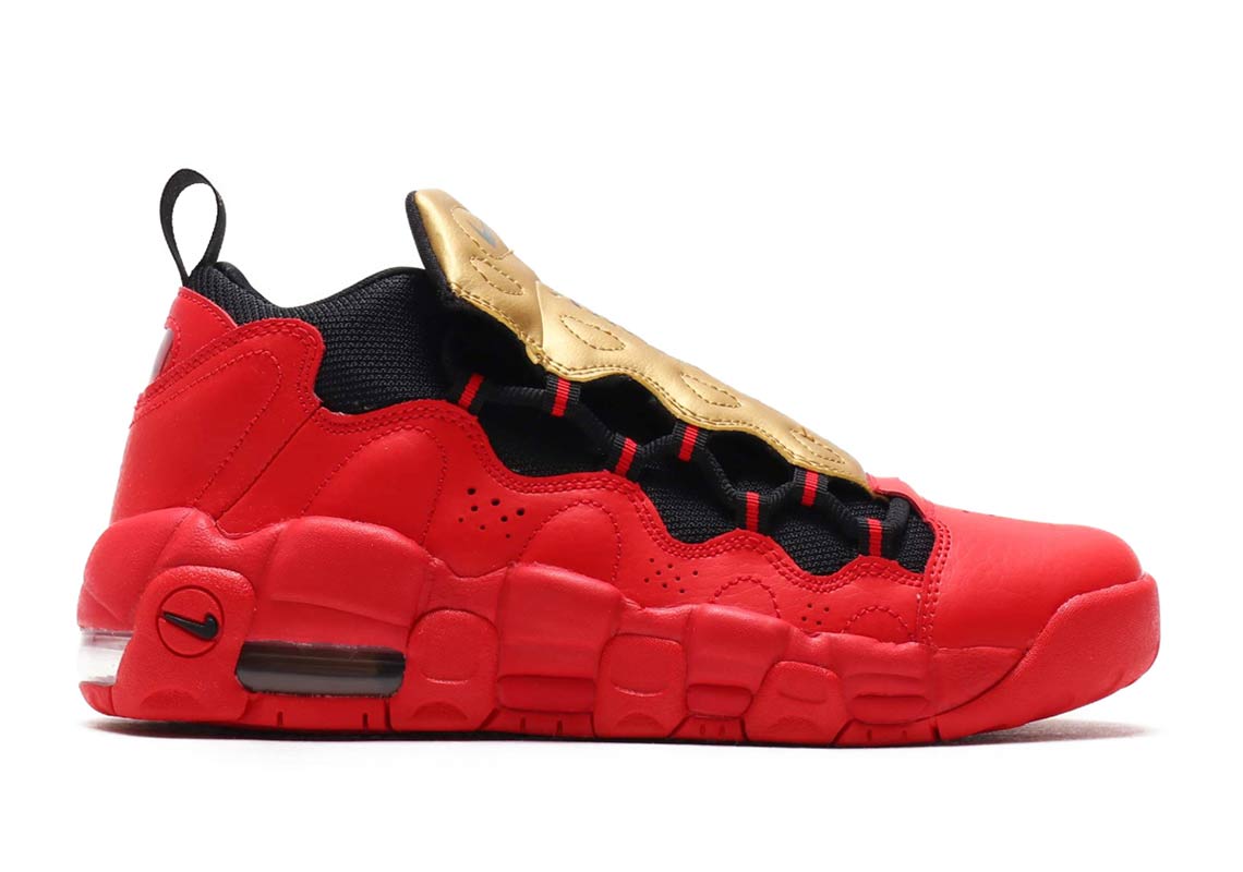 Nike Air More Money Gold Red Ah5215 600 2