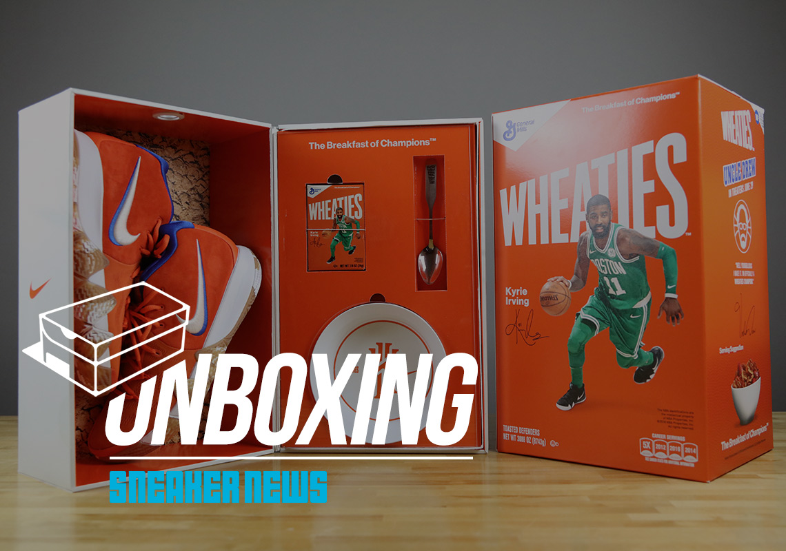 Unboxing The 1-of-100 Nike Kyrie 4 “Wheaties” Promo Box