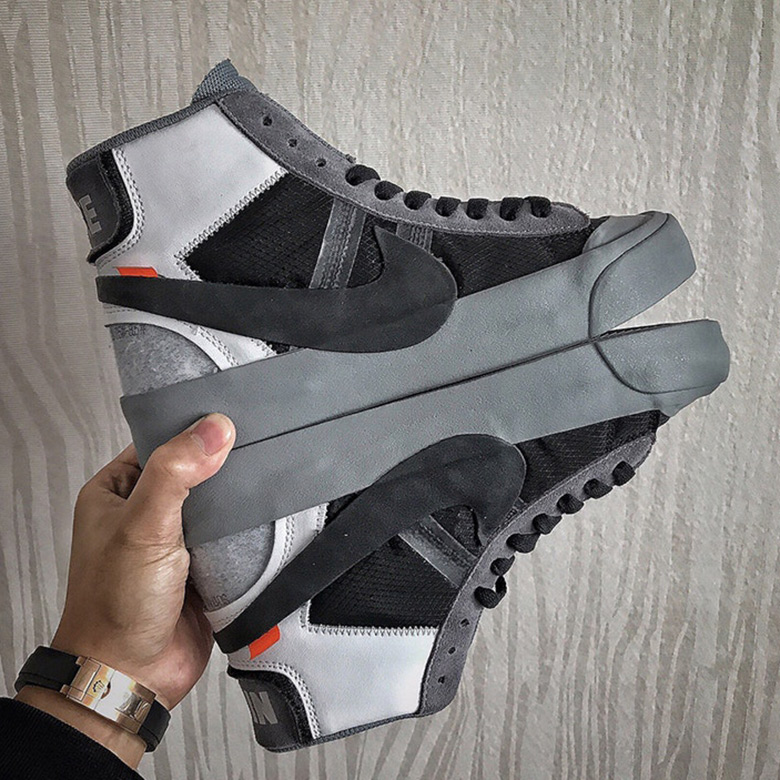 Off White Nike Blazer Grey 2