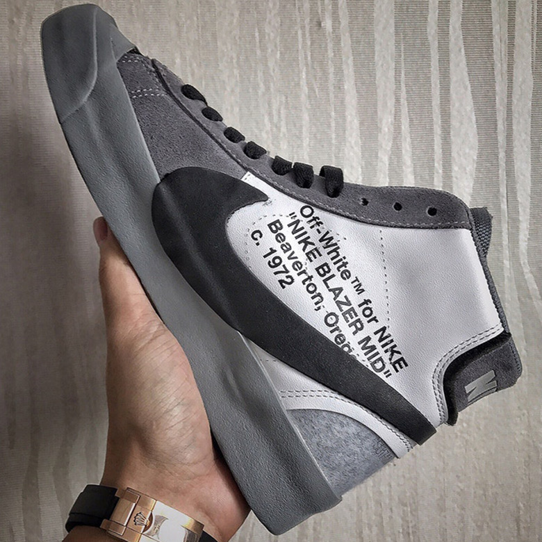 Off White Nike Blazer Grey 3