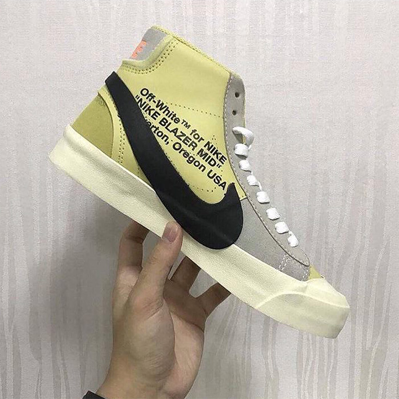 Off White Nike Blazer Yellow 2