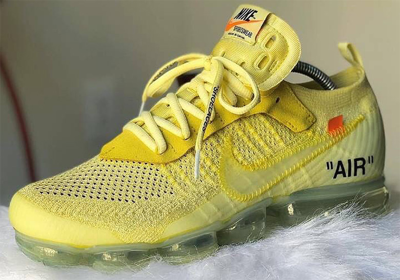 Off White Nike Vapormax Dye Yellow