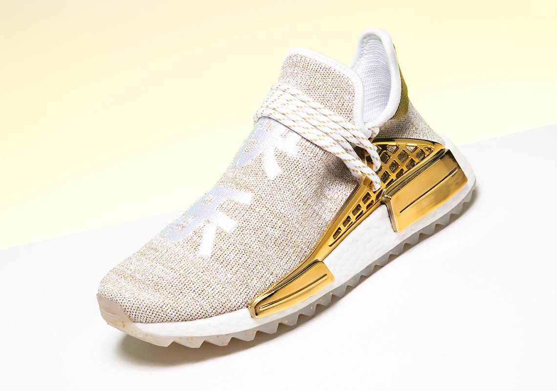 Pharrell Adidas Nmd Hu Gold Happy China F99762