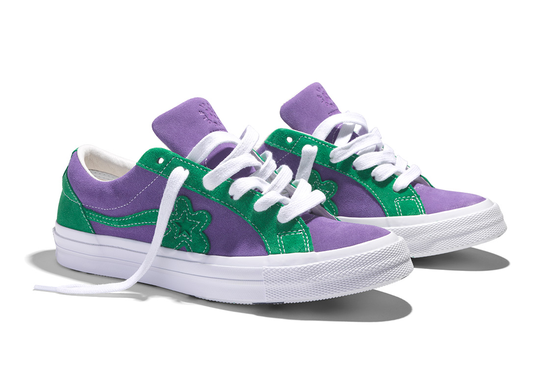 Tyler The Creator Golf Le Fleur Converse One Star Purple Green 1