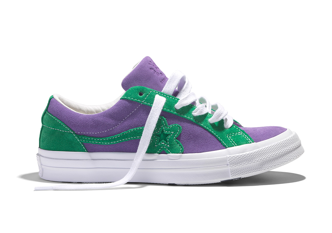 Tyler The Creator Golf Le Fleur Converse One Star Purple Green 2