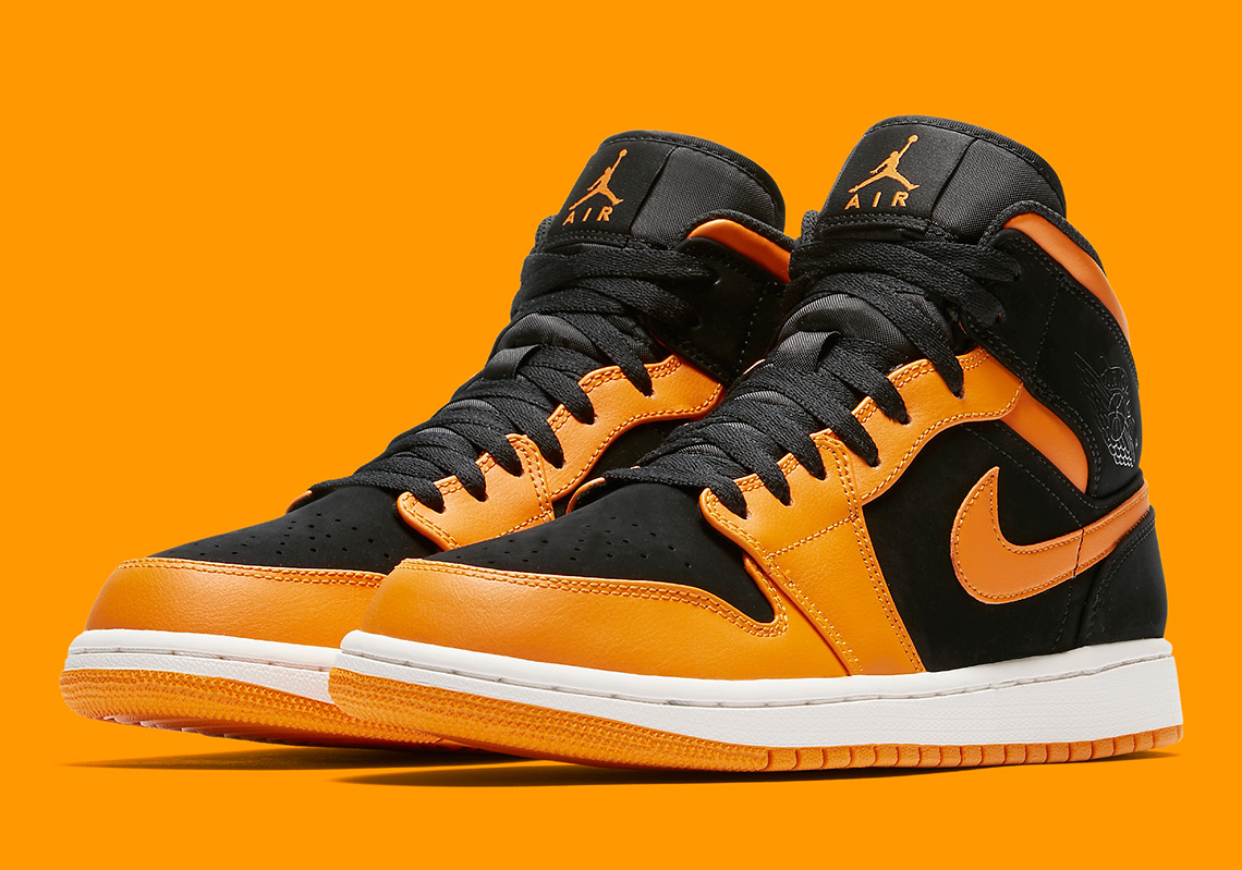 Air Jordan 1 Mid "Orange Peel" Brings Back Shattered Backboard Vibes