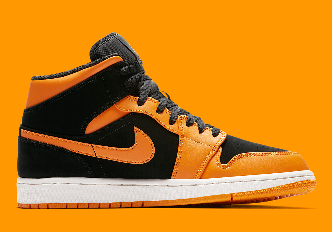 Air Jordan 1 Mid 554724 081 Black Orange Peel Sail 3