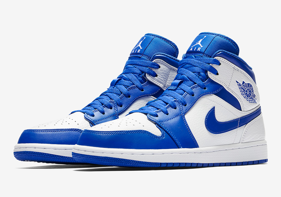 The Air Jordan 1 Mid Releases In A "Hyper Royal" Colorway