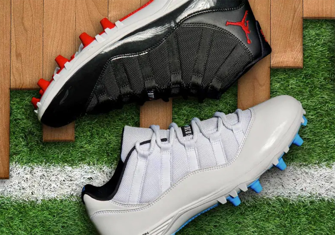 Air Jordan 11 "Bred" And "Columbia" Return In Cleat Form