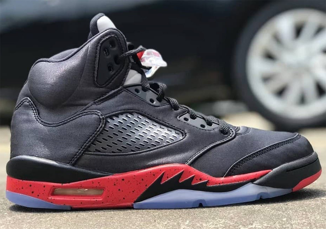 The Air Jordan 5 "Bred" Features Satin Uppers