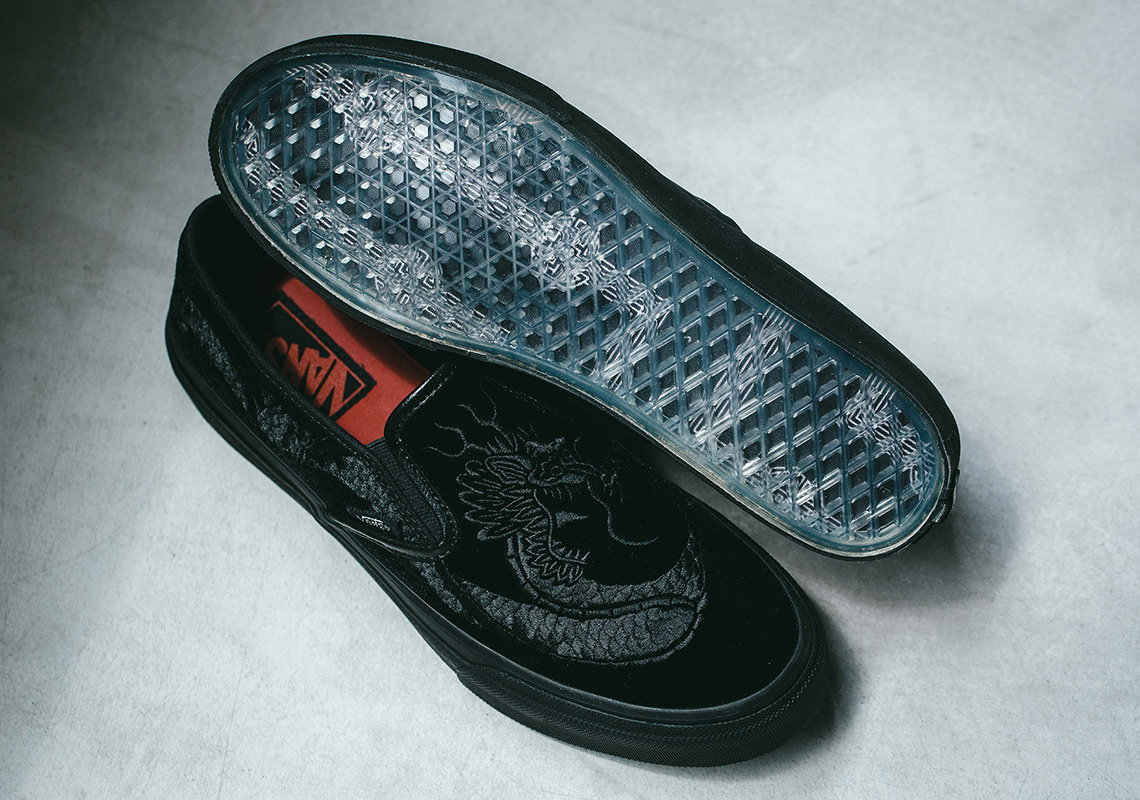 Deluxe Vans Slip On Black Dragon Release Date 1