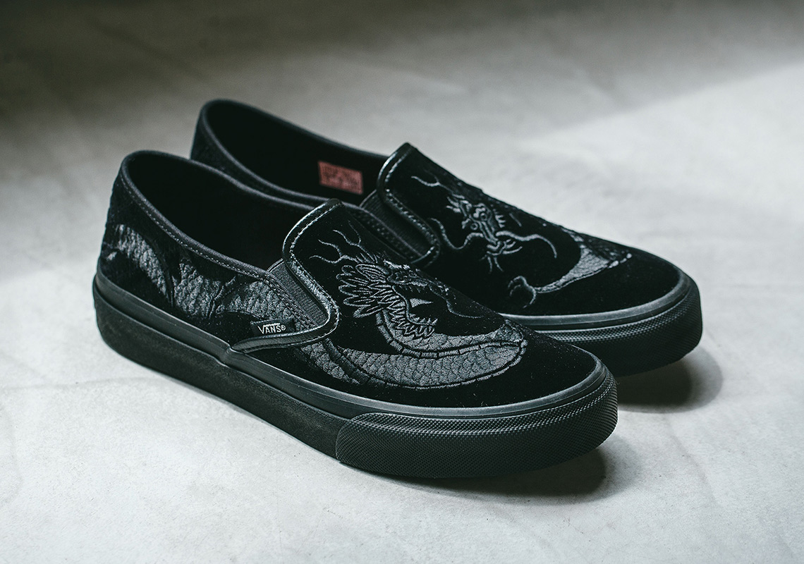 Deluxe Vans Slip On Black Dragon Release Date 3