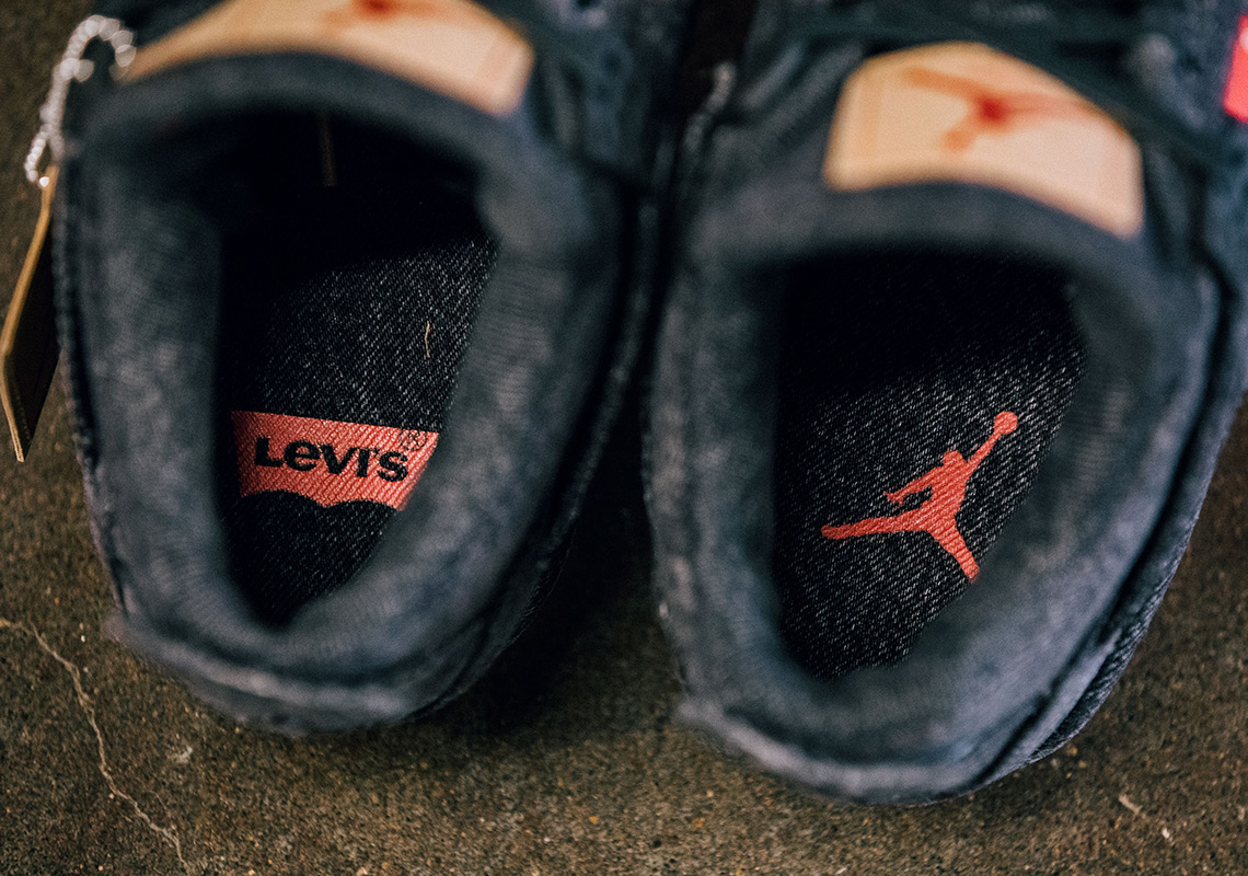 Jordan 4 Levis Black Denim Release Date 4