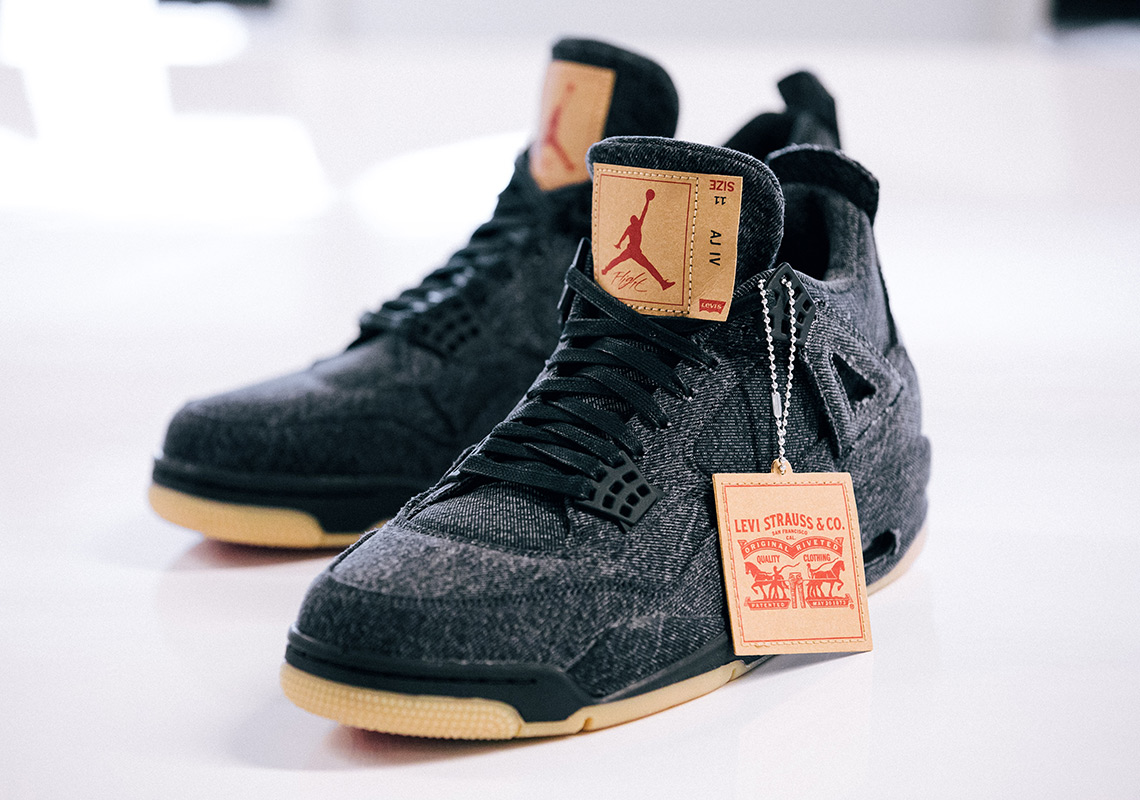 Jordan 4 Levis Black Denim Release Date 5