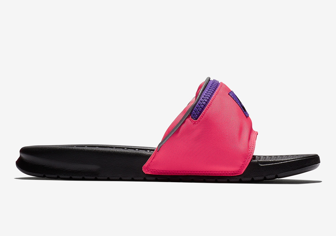 Nike Benassi Jdi Slide Fanny Pack Black Pink 1