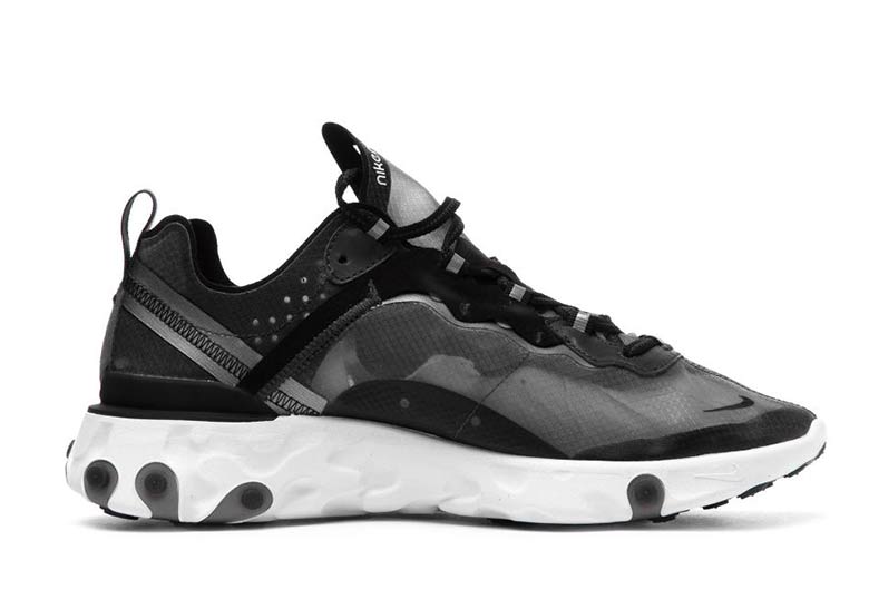 Nike React Element 87 Black White Aq1090 001 3