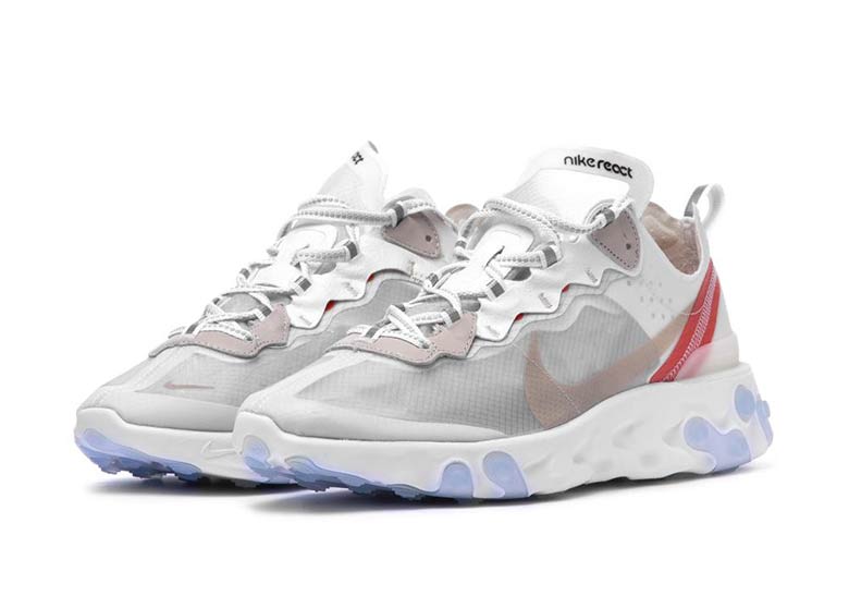 Nike React Element 87 White Red Aq1090 100 1