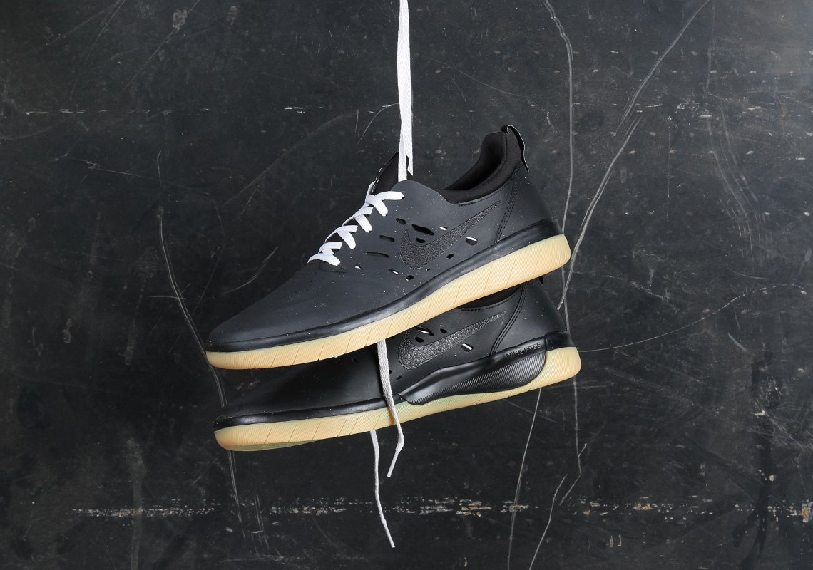 Nyjah Huston's Nike Signature Shoe Drops In Black And Gum