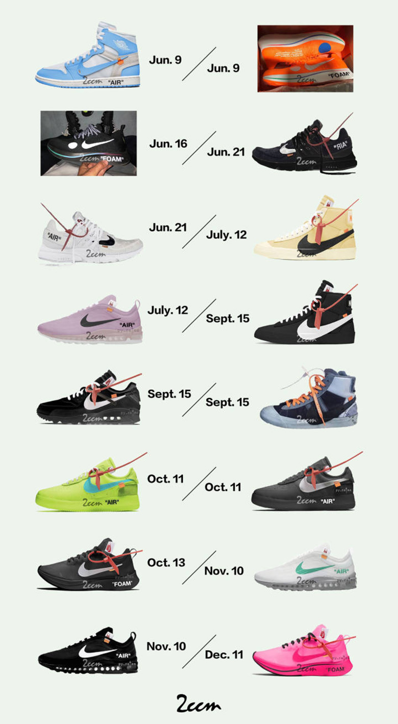 Off White Nike Shoes 2018 Release Dates 1