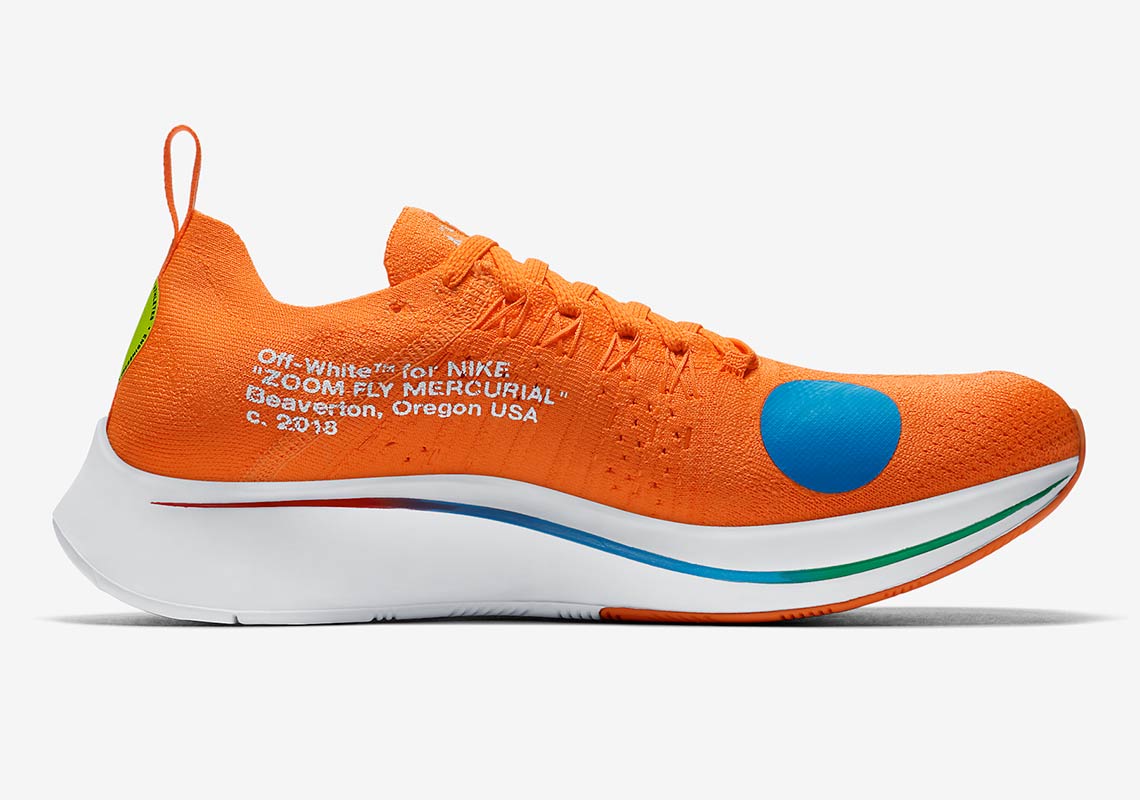 Off White Nike Zoom Fly Mercurial Flyknit Orange Ao2115 800 3