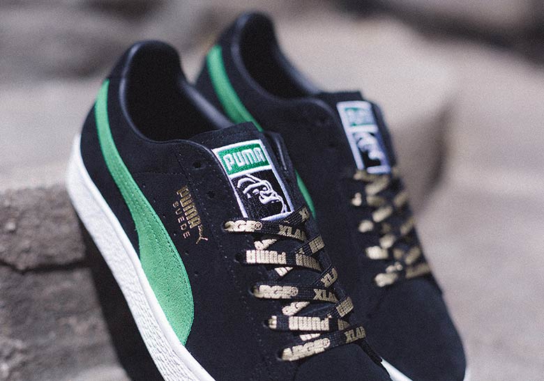 Xlarge Puma Suede Black Green 2